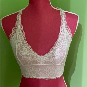 Urban Outfitters Cream Lace Bralette